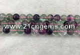 CFL1484 15.5 inches 12mm round rainbow fluorite gemstone beads