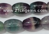 CFL159 15.5 inches 15*20mm rice natural fluorite gemstone beads
