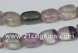 CFL162 15.5 inches 9*13mm nugget natural fluorite beads wholesale
