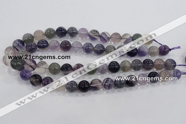 CFL205 15.5 inches 14mm round purple fluorite gemstone beads wholesale