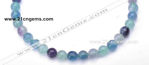 CFL30 16 inch 12mm B grade round natural fluorite gemstone beads