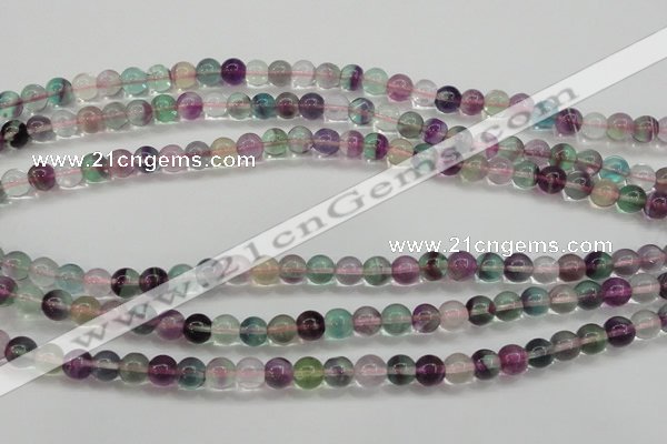 CFL902 15.5 inches 6mm round rainbow fluorite gemstone beads