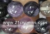 CFL913 15.5 inches 10mm round purple fluorite beads wholesale