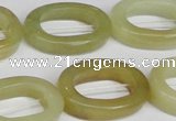 CFW169 15.5 inches 18*25mm oval flower jade gemstone beads