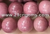 CFW51 15.5 inches 6mm round natural pink wooden jasper beads