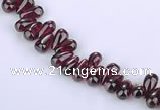 CGA14 15 inches 4*7mm teardrop garnet gemstone beads Wholesale