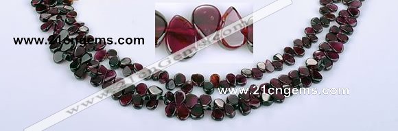 CGA15 multi sizes flat teardrop garnet gemstone beads Wholesale