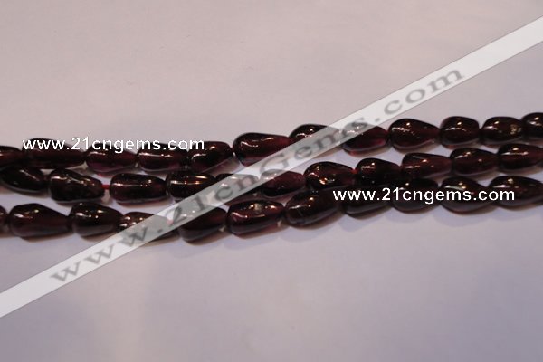 CGA368 15 inches 4*7mm teardrop natural red garnet beads wholesale