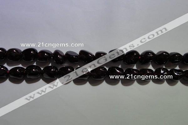 CGA418 15.5 inches 7*9mm nuggets natural red garnet beads wholesale
