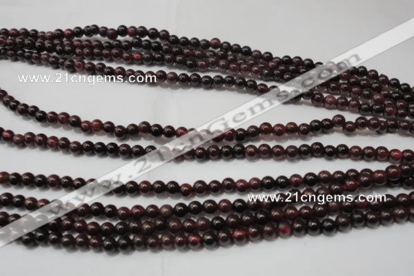CGA464 15.5 inches 3mm round natural red garnet beads wholesale