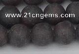 CGA674 15.5 inches 12mm round matte red garnet beads wholesale
