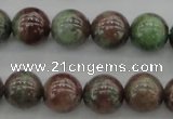 CGA88 15.5 inches 8mm round red green garnet gemstone beads