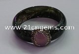 CGB1522 Outer diameter 65mm fashion moss agate & chalcedony bangles