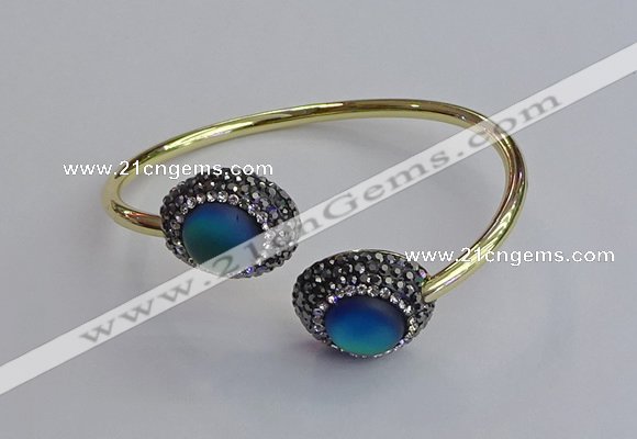 CGB2052 15*20mm oval glass bangles wholesale