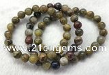 CGB2600 7.5 inches 9mm round natural pietersit beaded bracelets