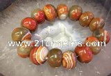 CGB3012 7.5 inches 13*20mm - 15*20mm rondelle agate bracelet