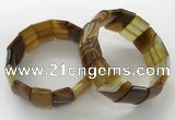 CGB3186 7.5 inches 15*25mm rectangle agate bracelets wholesale
