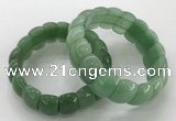 CGB3231 7.5 inches 12*20mm oval green aventurine bracelets