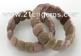 CGB3233 7.5 inches 12*20mm oval rhodochrosite bracelets