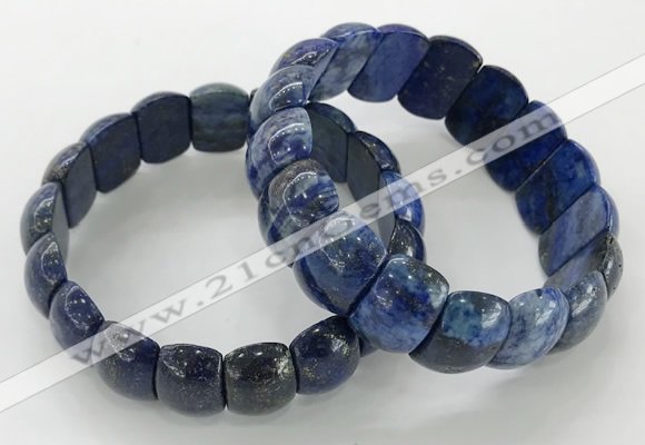 CGB3236 7.5 inches 12*20mm oval lapis lazuli bracelets