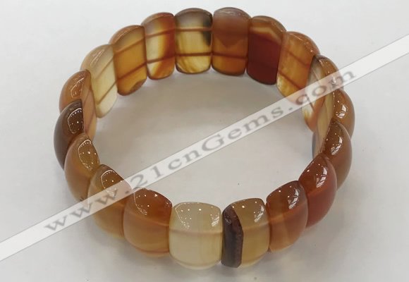 CGB3247 7.5 inches 12*25mm oval red agate bracelets