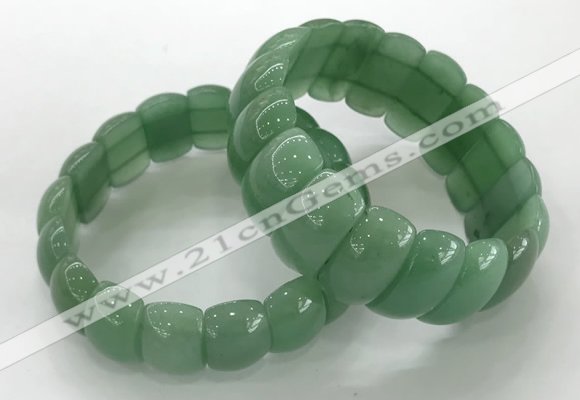 CGB3257 7.5 inches 12*25mm oval green aventurine bracelets
