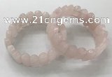 CGB3310 7.5 inches 10*20mm faceted oval rose quartz bracelets