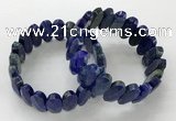 CGB3322 7.5 inches 10*20mm faceted oval lapis lazuli bracelets