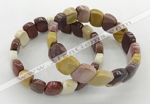CGB3452 7.5 inches 10*15mm faceted marquise mookaite bracelets