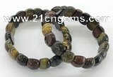 CGB3466 7.5 inches 10*14mm faceted oval mixed tiger eye bracelets