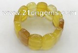 CGB3510 7.5 inches 18*30mm faceted oval agate bracelets