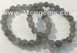 CGB4103 7.5 inches 9mm round rutilated quartz beaded bracelets