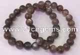 CGB4553 7.5 inches 9mm - 10mm round black sunstone beaded bracelets