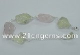 CGB716 8 inches 15*20mm - 20*28mm nuggets mixed quartz bracelets