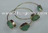CGB751 13*18mm - 15*20mm teardrop druzy agate gemstone bangles