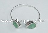 CGB761 13*18mm - 15*20mm oval druzy agate gemstone bangles