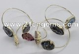 CGB801 13*18mm - 20*25mm freeform druzy agate gemstone bangles