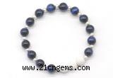 CGB8199 8mm blue tiger eye & white lava beaded stretchy bracelets
