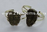 CGB820 30*35mm – 30*40mm freeform plated druzy agate bangles