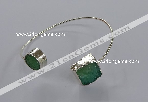 CGB892 12mm - 14*15mm freeform druzy agate gemstone bangles
