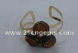 CGB905 20mm - 22mm coin druzy agate gemstone bangles wholesale