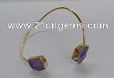 CGB919 13*18mm - 15*20mm freeform druzy agate gemstone bangles