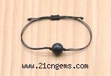 CGB9970 Fashion 12mm blue tiger eye adjustable bracelet jewelry