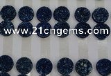 CGC132 18mm flat round druzy quartz cabochons wholesale