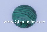 CGC15 20pcs 4mm flat round natural malachite gemstone cabochons
