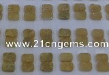 CGC203 10*14mm rectangle druzy quartz cabochons wholesale