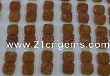CGC224 12*12mm square druzy quartz cabochons wholesale