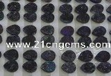 CGC245 12*16mm flat teardrop druzy quartz cabochons wholesale