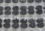 CGC266 15*20mm flat teardrop druzy quartz cabochons wholesale