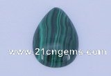 CGC32 2pcs 18*25mm flat teardrop natural malachite gemstone cabochons
